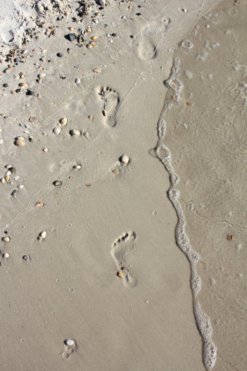 Cape San Blas Vacation Rentals decorative image of footprints on the beach