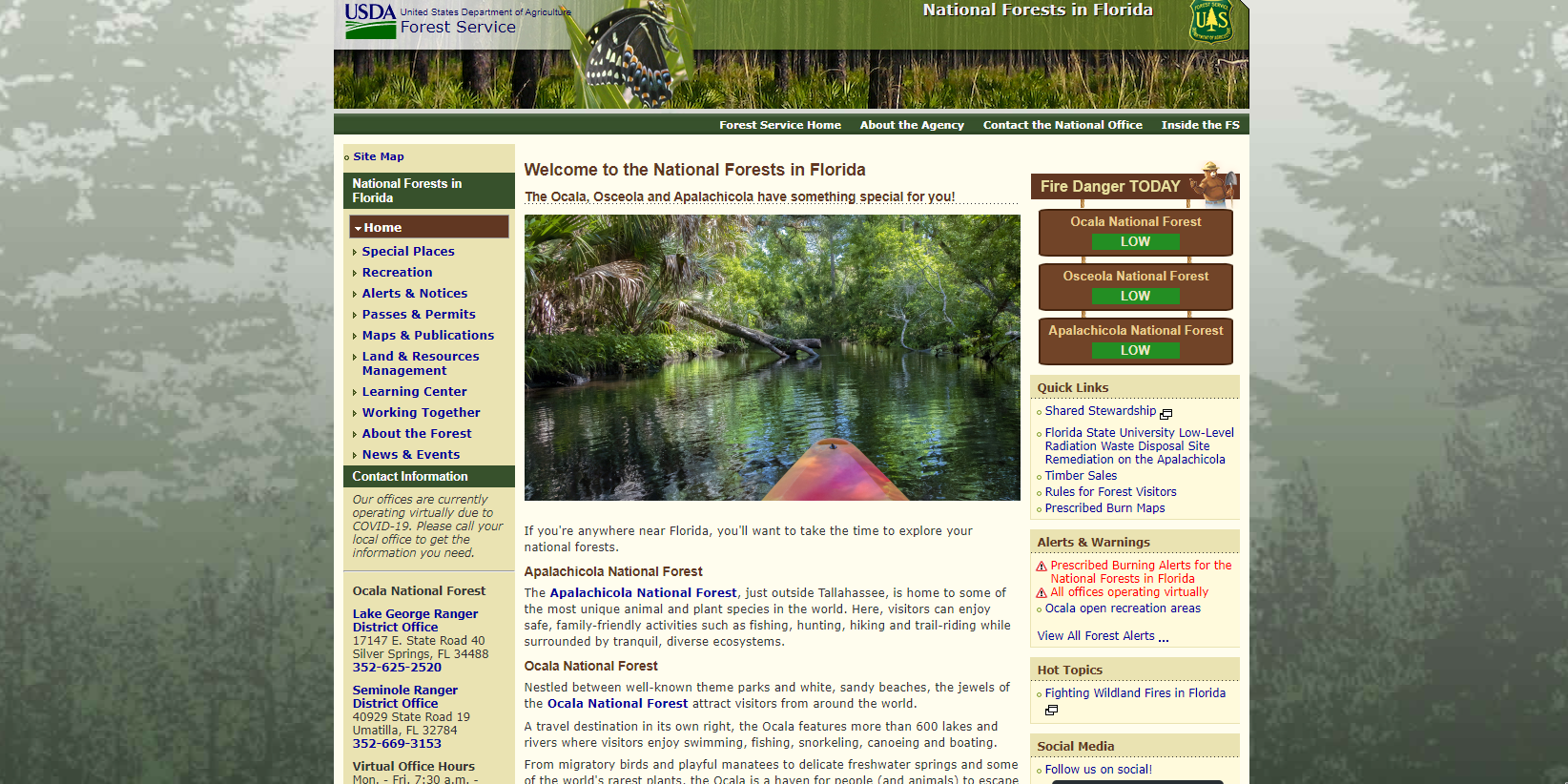 apalachicola-national-forest Cape San Blas Vacation Rentals decorative image of Florida State Parks