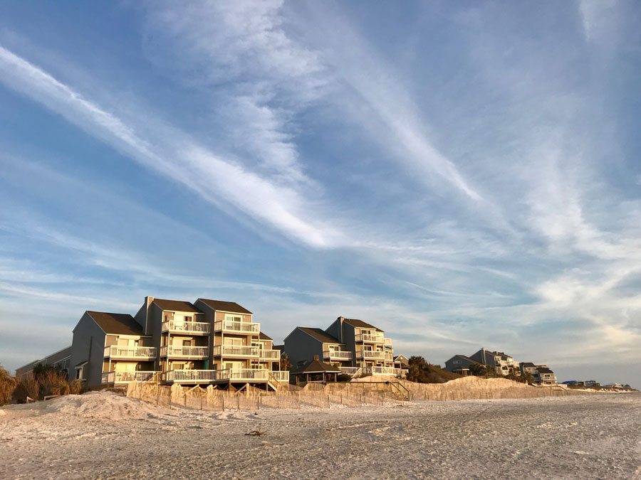 Cape San Blas Vacation Rentals view from ocean of barrier dunes complex