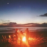 bonfire Cape San Blas Vacation Rentals decorative image of bonfire on the beach