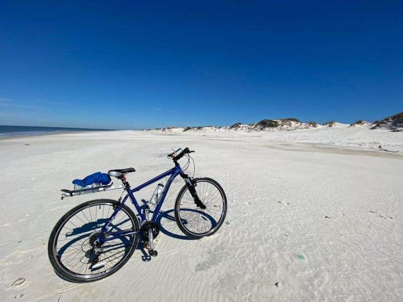 Cape San Blas Vacation Rentals decorative image of bike on a beach